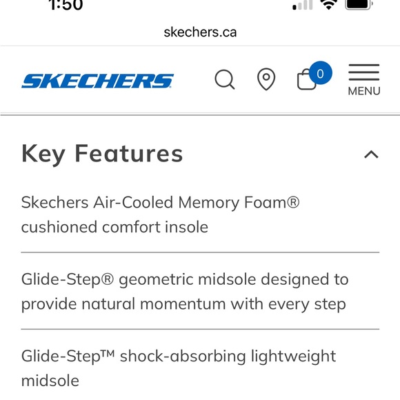 Skechers Men’s Glide Step memory foam sneakers, 7 Wide - Picture 6 of 7